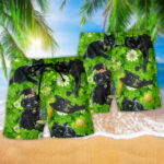 Cat Black Cats Love Green - Beach Short