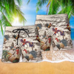 Chicken Awesome Farmer Roosters - Beach Short