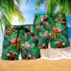 DinosaurAlohaColorfulStyle-BeachShort