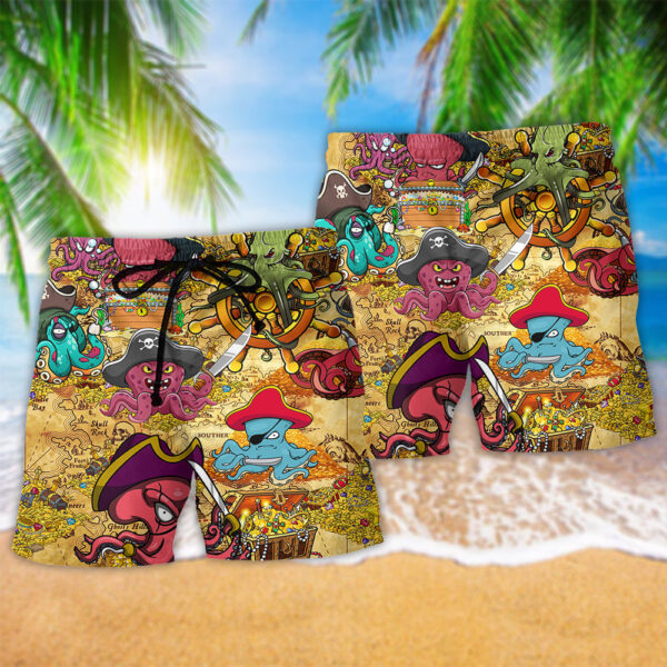 Octopus Captain Pirates Cool - Beach Short