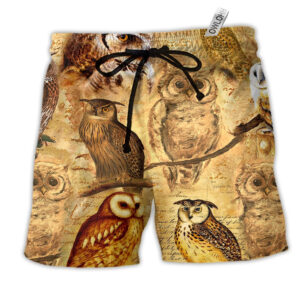 Owl Vintage Wise So Beautiful - Beach Short