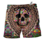 Skull Amazing Smiling Colorful - Beach Short