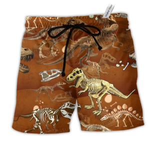 Dinosaur T-Rex Skull - Beach Short