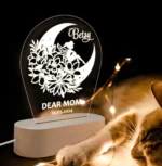 Mother's Day Night Light - Engraved LED Lamp, Unique Plexiglass Decor