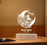 Mother's Day Night Light - Engraved LED Lamp, Unique Plexiglass Decor