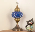 Turkish Mosaic Table Lamp – Ocean Blue - Perfect Contemporary Home Decor Gift
