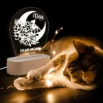 Mother's Day Night Light - Engraved LED Lamp, Unique Plexiglass Decor
