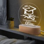 Graduation Night Light - Engraved LED Lamp, Unique Plexiglass Decor